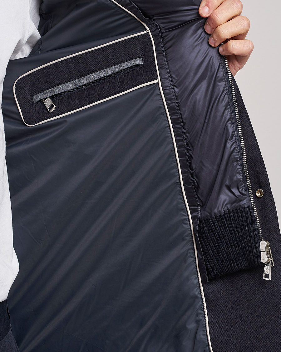 Heren | Jassen | Moncler | Bess Flannel Down Blazer Navy