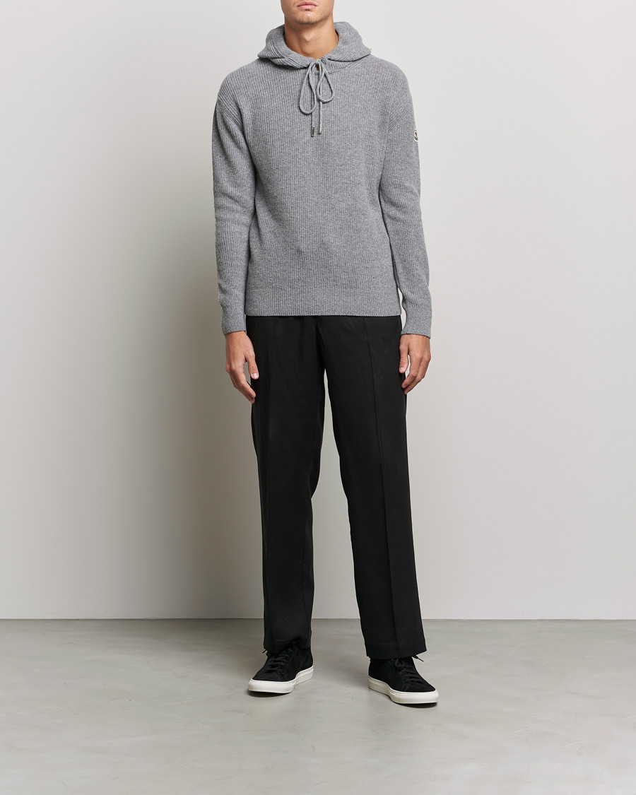Heren | Truien | Moncler | Cashmere Hoodie Grey Melange