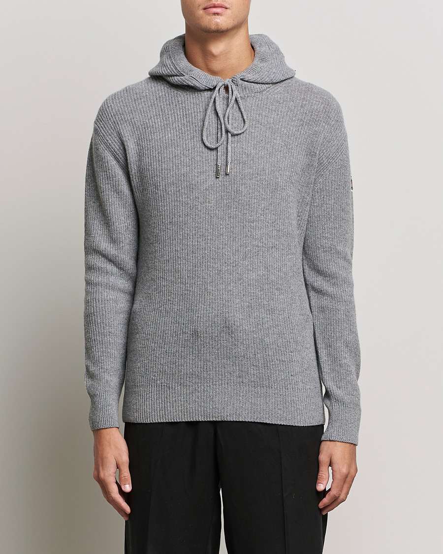 Heren | Truien | Moncler | Cashmere Hoodie Grey Melange