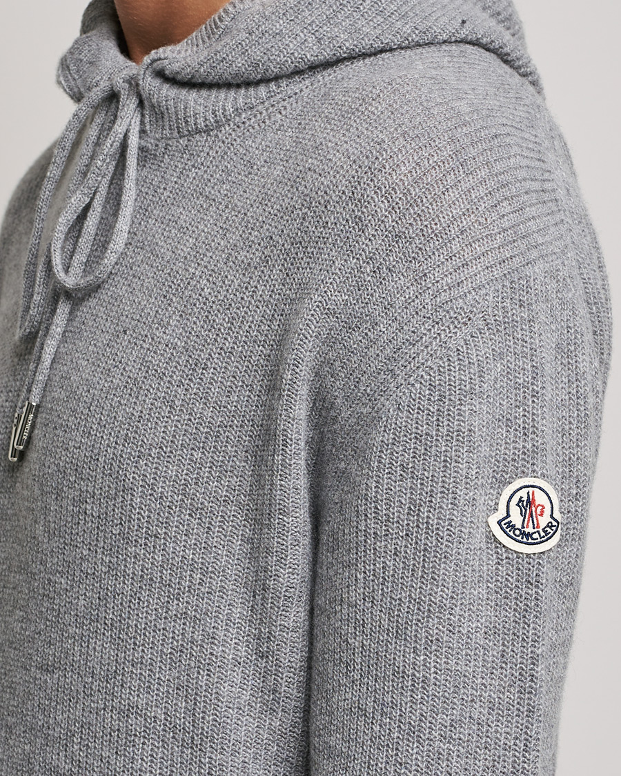 Heren | Truien | Moncler | Cashmere Hoodie Grey Melange