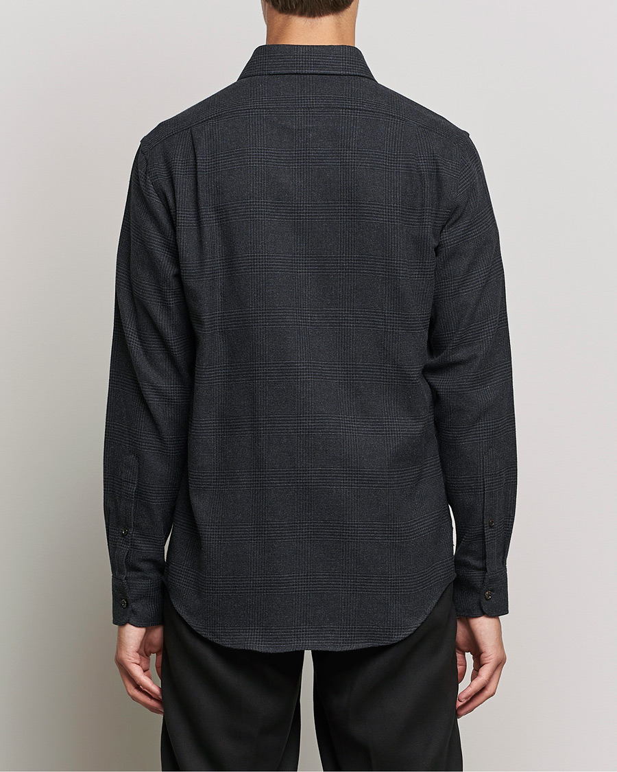 Heren | Overhemden | Ralph Lauren Purple Label | Flannel Sport Shirt Dark Grey
