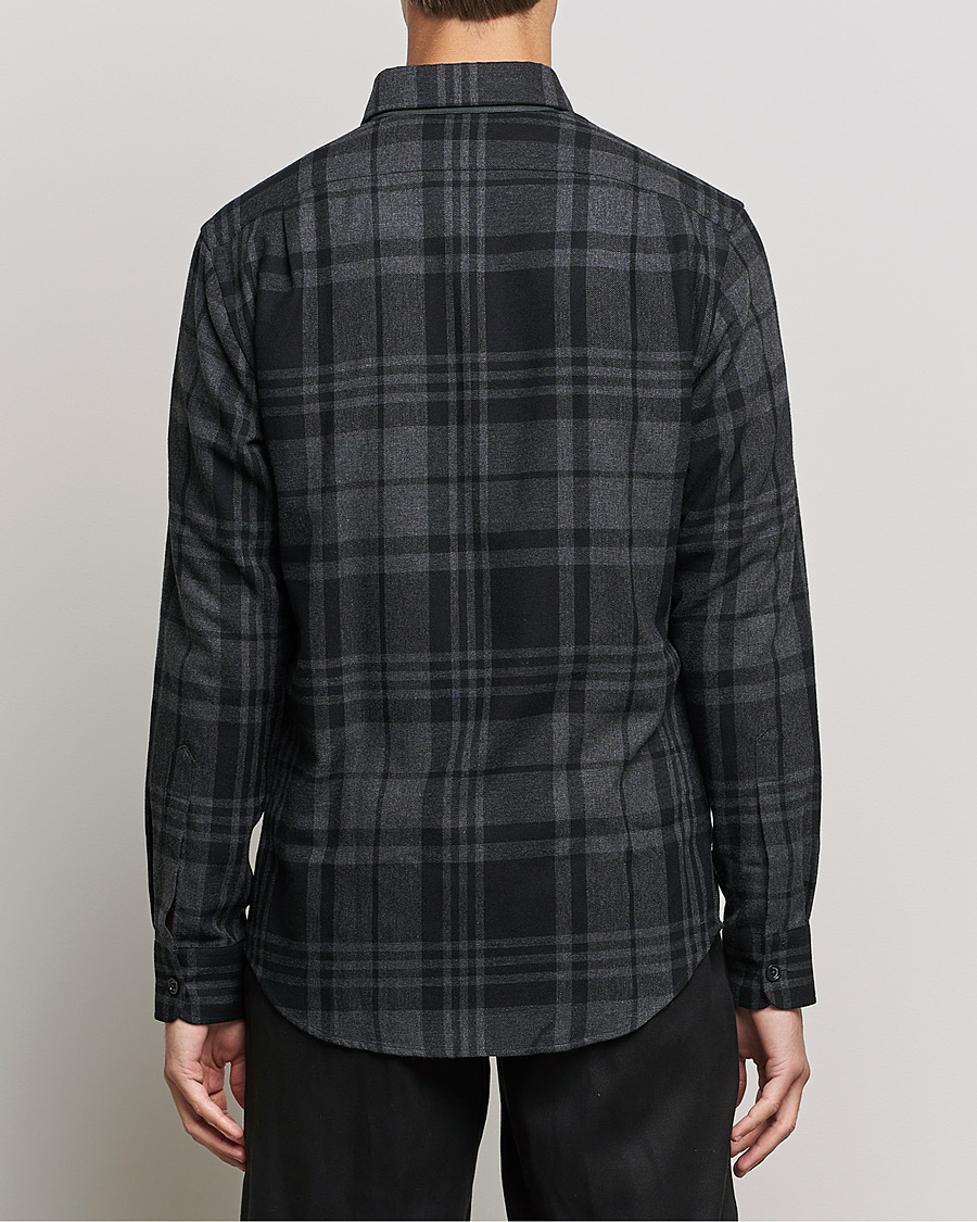 Heren | Overhemden | Ralph Lauren Purple Label | Glencheck Wool Overshirt Dark Grey