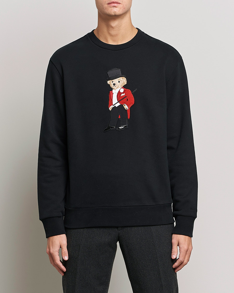 Heren | Truien | Ralph Lauren Purple Label | Lux Fleece Bear Sweatshirt Black