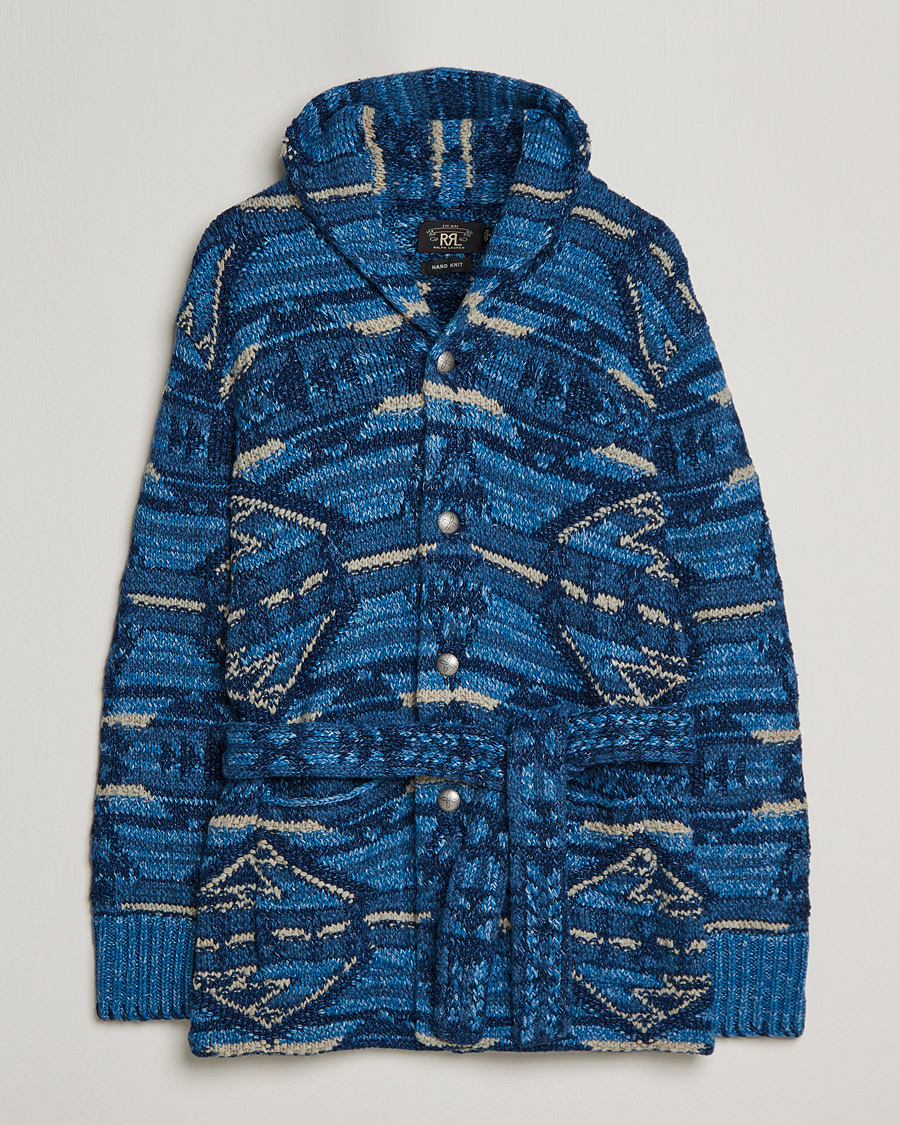 Heren | Truien | RRL | Ranch Shawl Collar Cardigan Indigo Multi