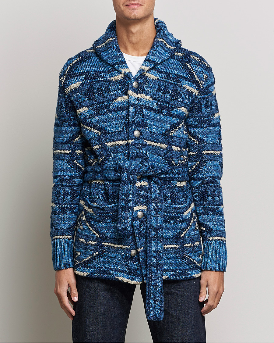 Heren | Truien | RRL | Ranch Shawl Collar Cardigan Indigo Multi