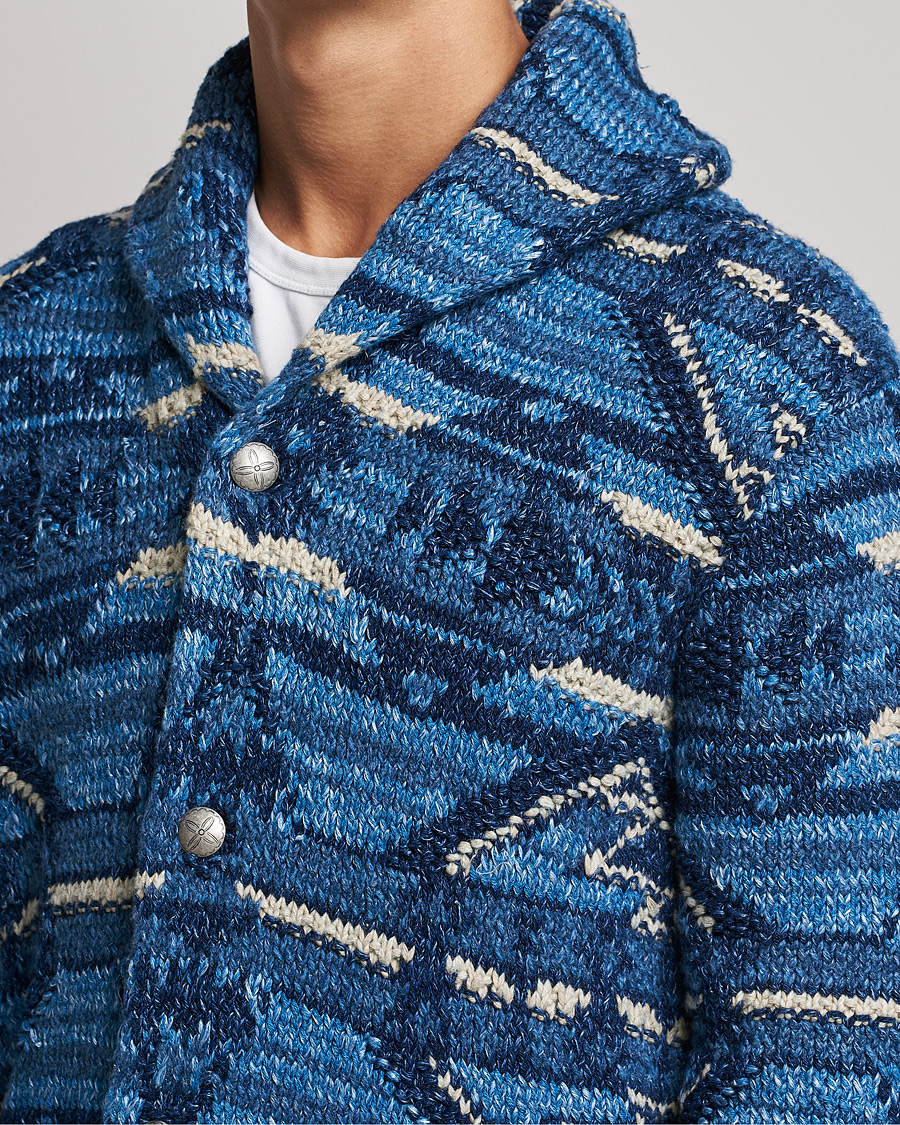 Heren | Truien | RRL | Ranch Shawl Collar Cardigan Indigo Multi