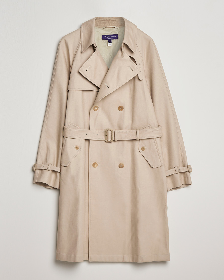 Heren | Jassen | Ralph Lauren Purple Label | Classic Trench Coat Khaki Stone