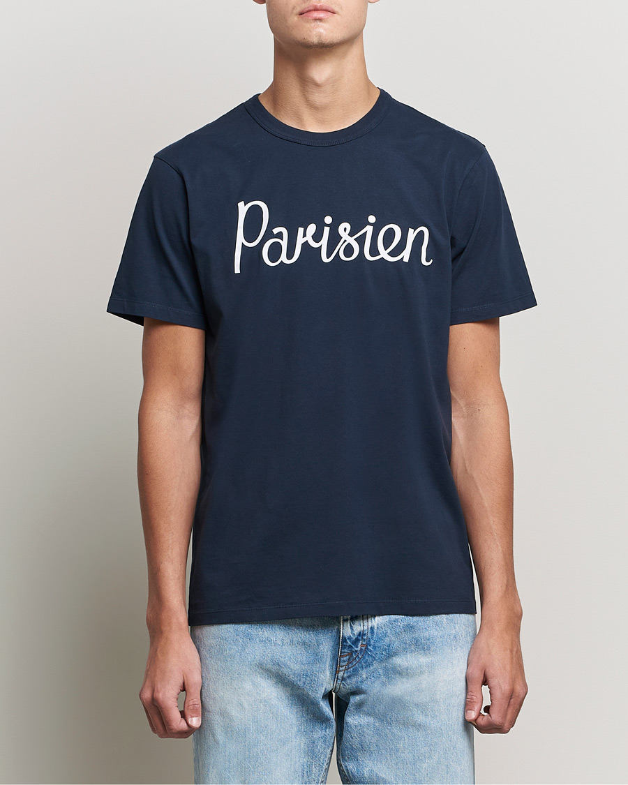 Heren | T-shirts | Maison Kitsuné | Parisien Tee Navy