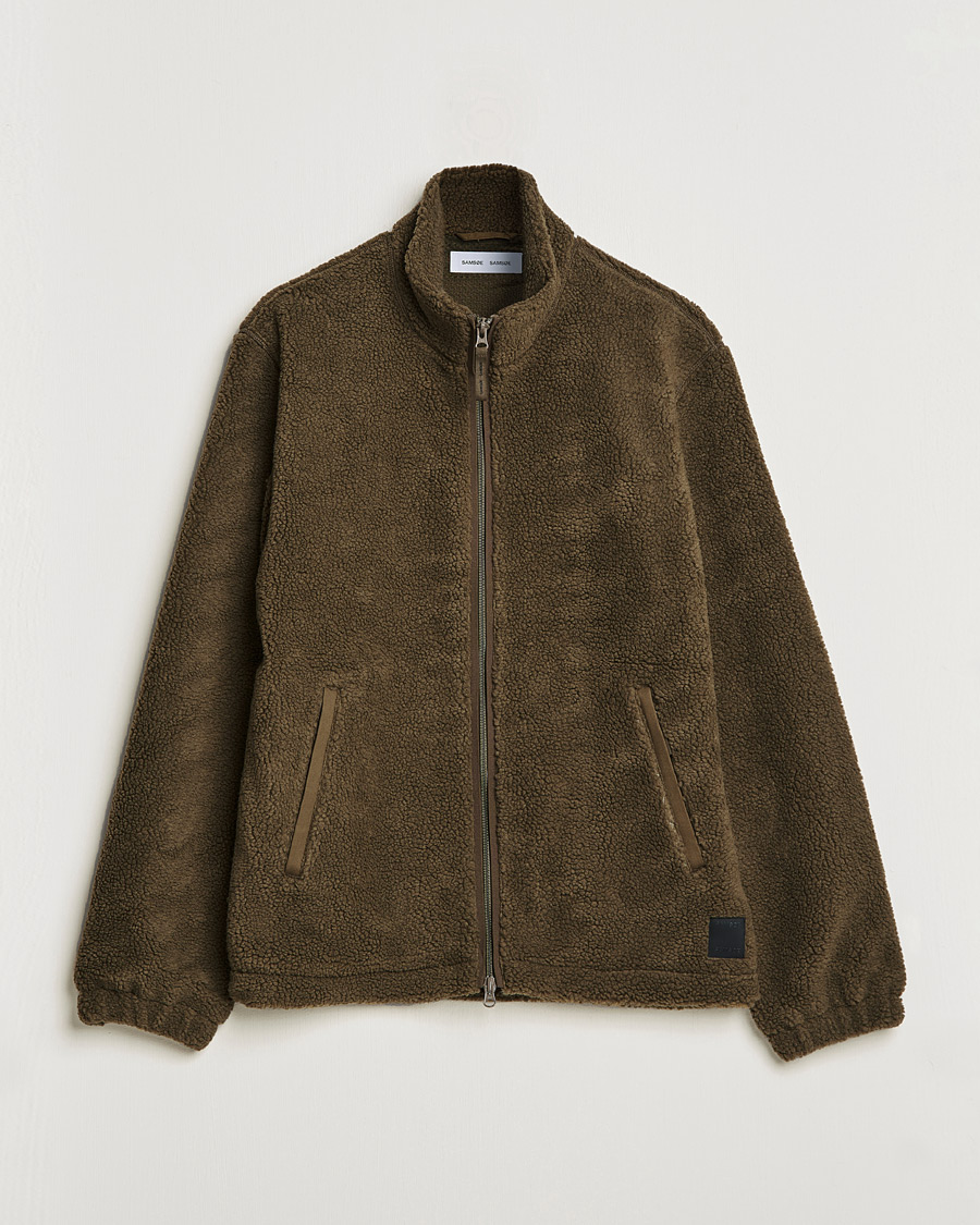 Heren | Truien | Samsøe Samsøe | Samsøe & Samsøe Rune Fleece Dark Olive