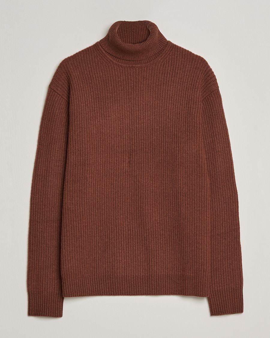 Heren | Truien | Samsøe Samsøe | Samsøe & Samsøe Logan Heavy Knitted Roll Neck Cappuccino