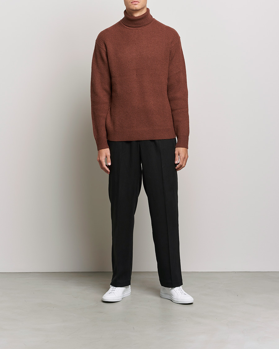 Heren | Truien | Samsøe Samsøe | Samsøe & Samsøe Logan Heavy Knitted Roll Neck Cappuccino