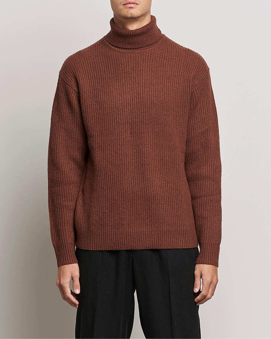 Heren | Truien | Samsøe Samsøe | Samsøe & Samsøe Logan Heavy Knitted Roll Neck Cappuccino