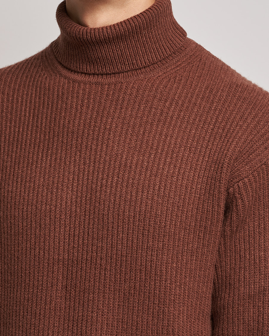 Heren | Truien | Samsøe Samsøe | Samsøe & Samsøe Logan Heavy Knitted Roll Neck Cappuccino