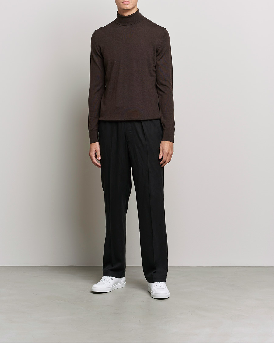 Heren | Truien | Samsøe Samsøe | Samsøe & Samsøe Flemming Superfine Merino Wool Roll Neck Mole