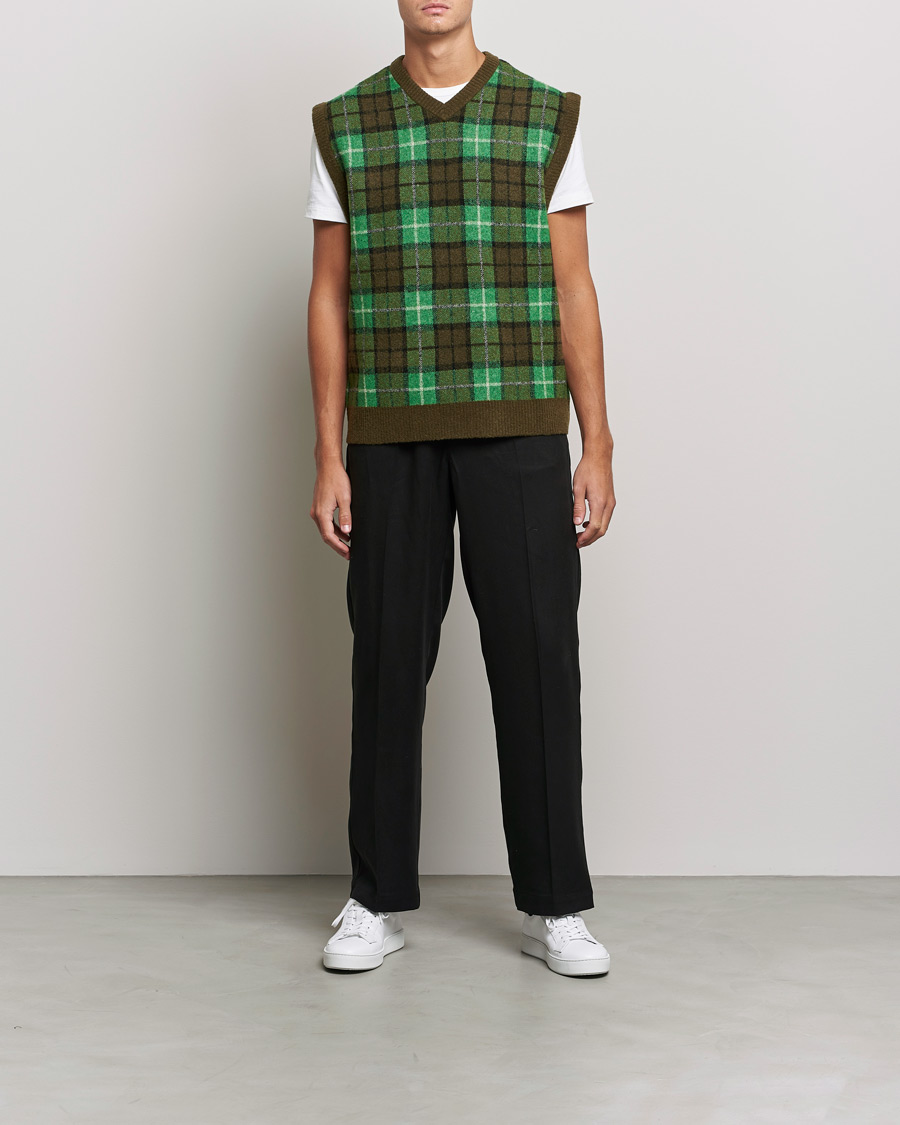 Heren | Truien | Samsøe Samsøe | Samsøe & Samsøe James Fine Merino Knitted Vest Medium Green
