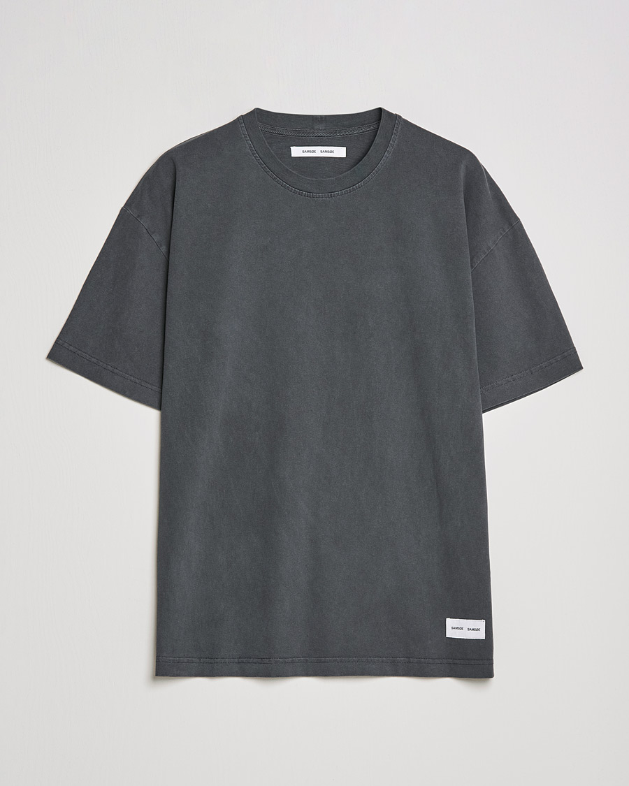 Heren | T-shirts | Samsøe Samsøe | Samsøe & Samsøe Pigment Organic Cotton T-Shirt Black
