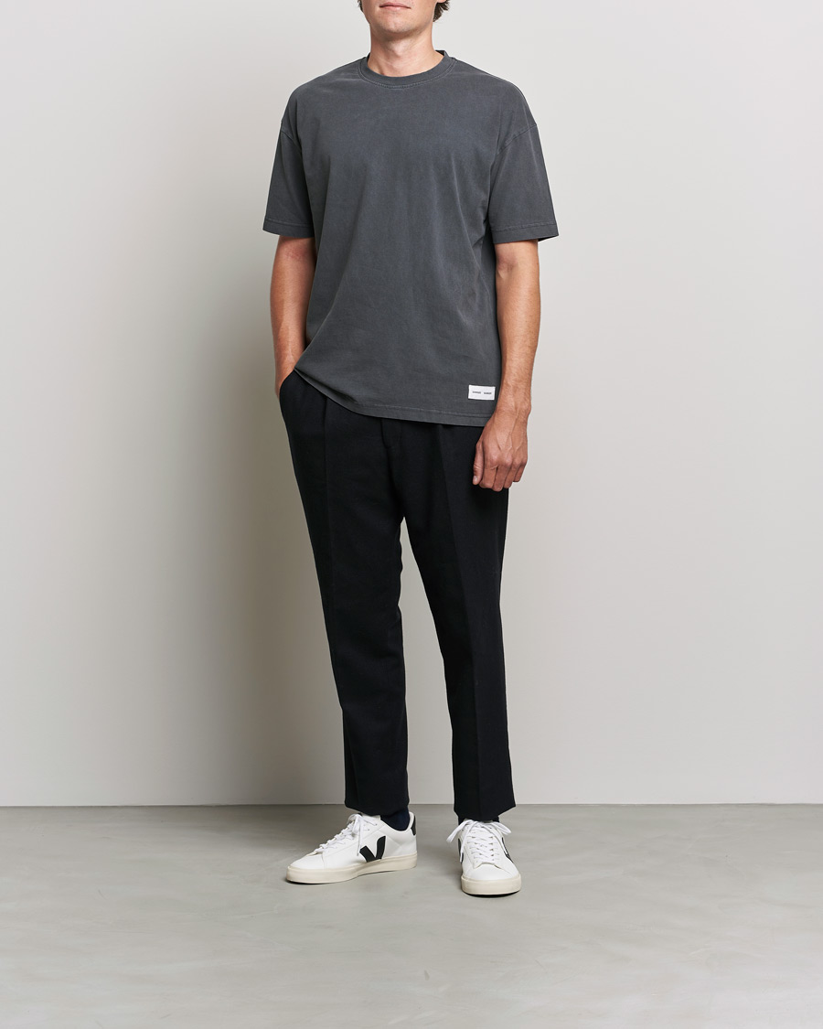 Heren | T-shirts | Samsøe Samsøe | Samsøe & Samsøe Pigment Organic Cotton T-Shirt Black