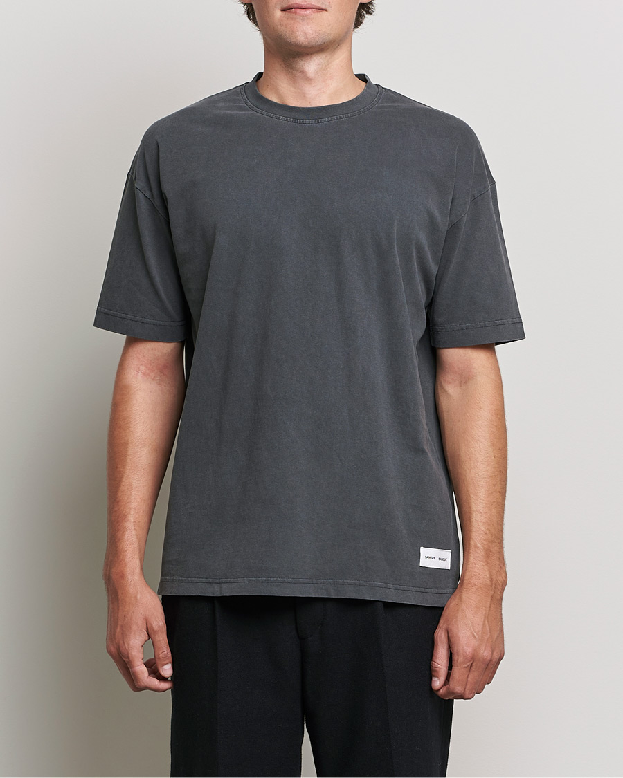 Heren | T-shirts | Samsøe Samsøe | Samsøe & Samsøe Pigment Organic Cotton T-Shirt Black