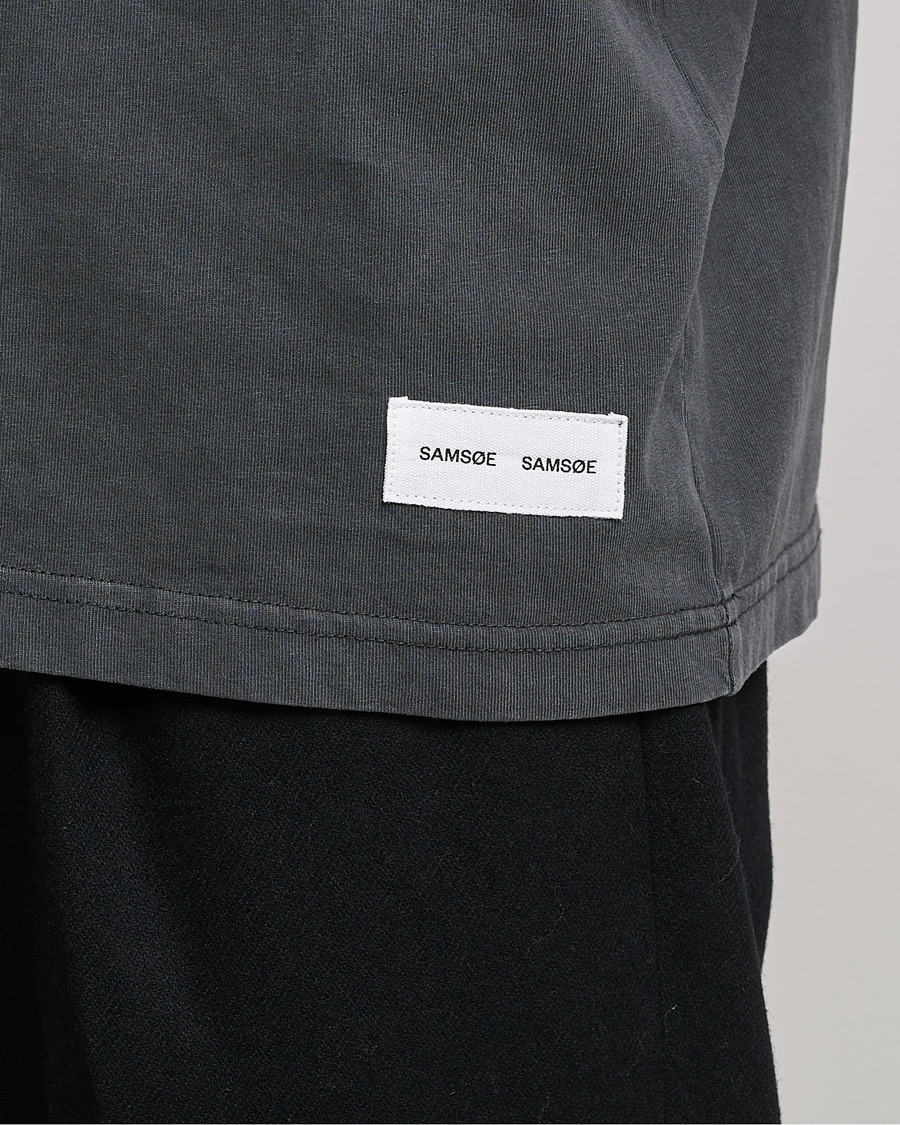 Heren | T-shirts | Samsøe Samsøe | Samsøe & Samsøe Pigment Organic Cotton T-Shirt Black