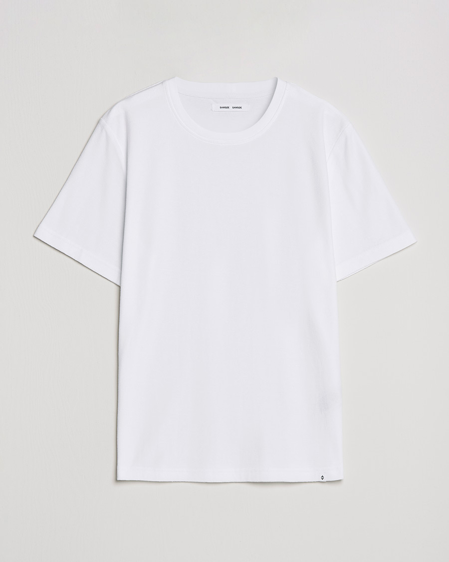 Heren | T-shirts | Samsøe Samsøe | Samsøe & Samsøe Odin Terry Organic Cotton T-Shirt White