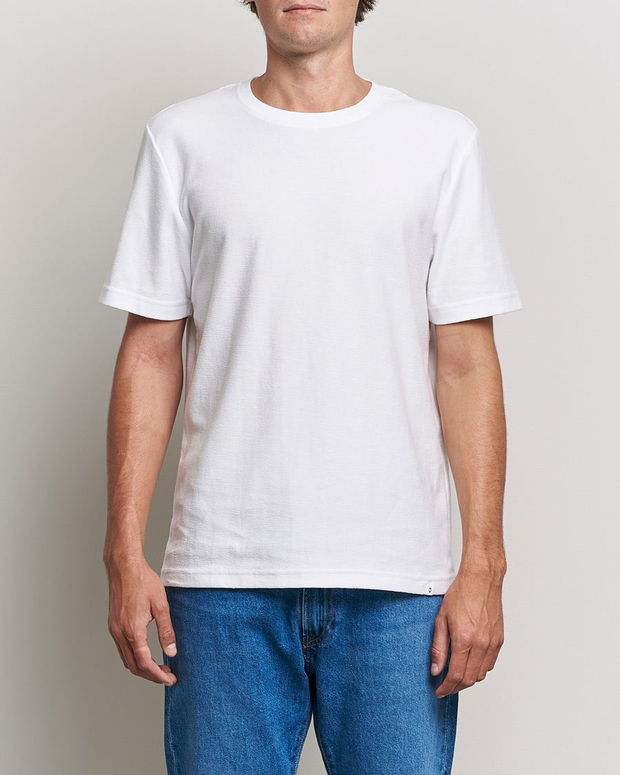 Heren | T-shirts | Samsøe Samsøe | Samsøe & Samsøe Odin Terry Organic Cotton T-Shirt White