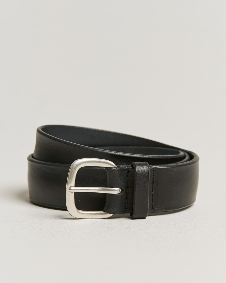 Heren | Orciani Vachetta Belt 3,5 cm Black | Orciani | Vachetta Belt 3,5 cm Black