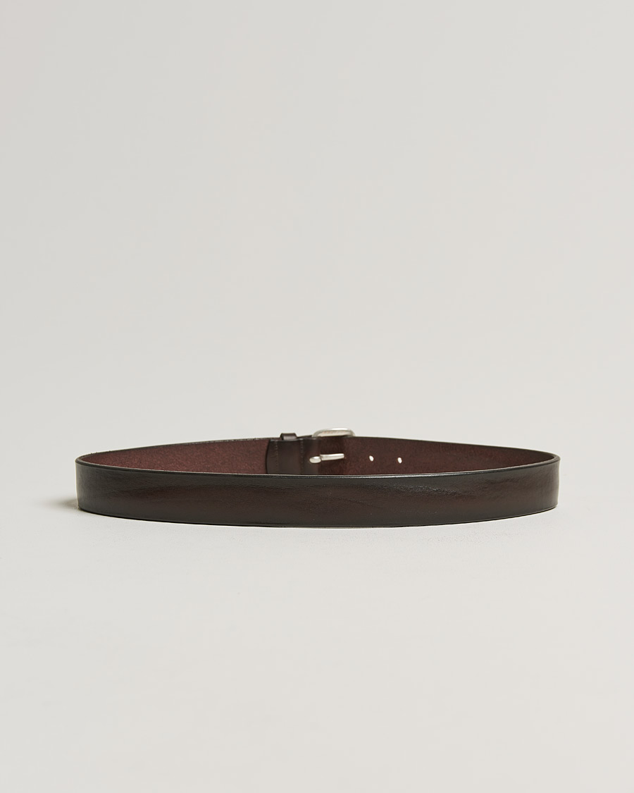 Heren | Orciani Vachetta Belt 3,5 cm Dark Brown | Orciani | Vachetta Belt 3,5 cm Dark Brown