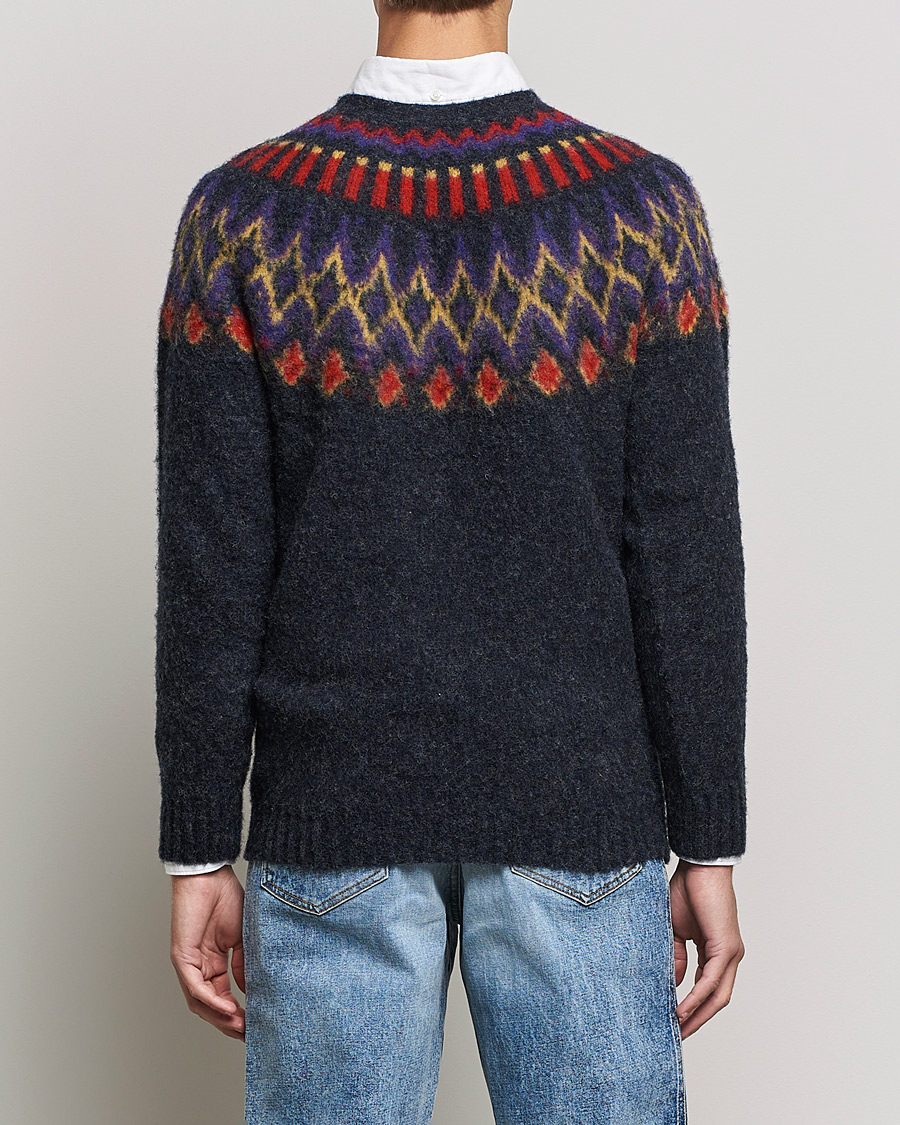 Heren | Truien | Howlin' | Brushed Wool Fair Isle Crew Sweater Charcoal