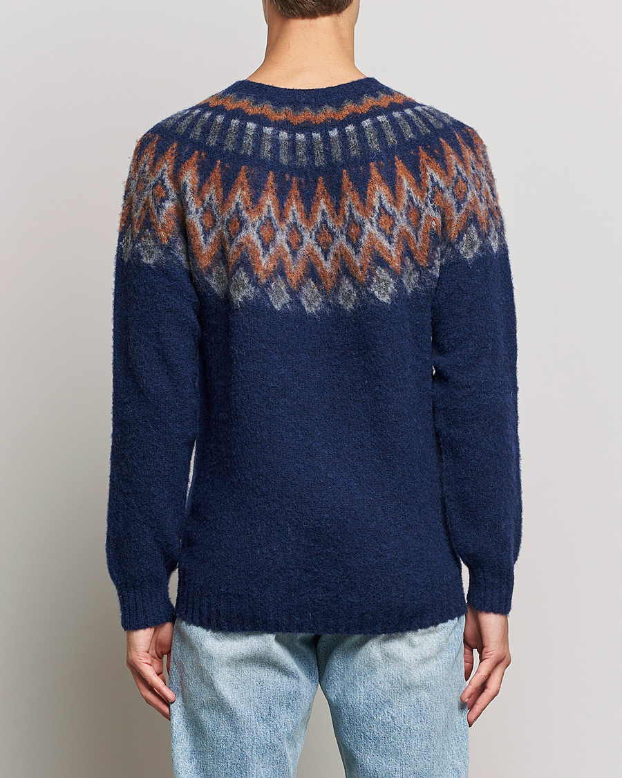 Heren | Truien | Howlin' | Brushed Wool Fair Isle Crew Sweater Magic Blue