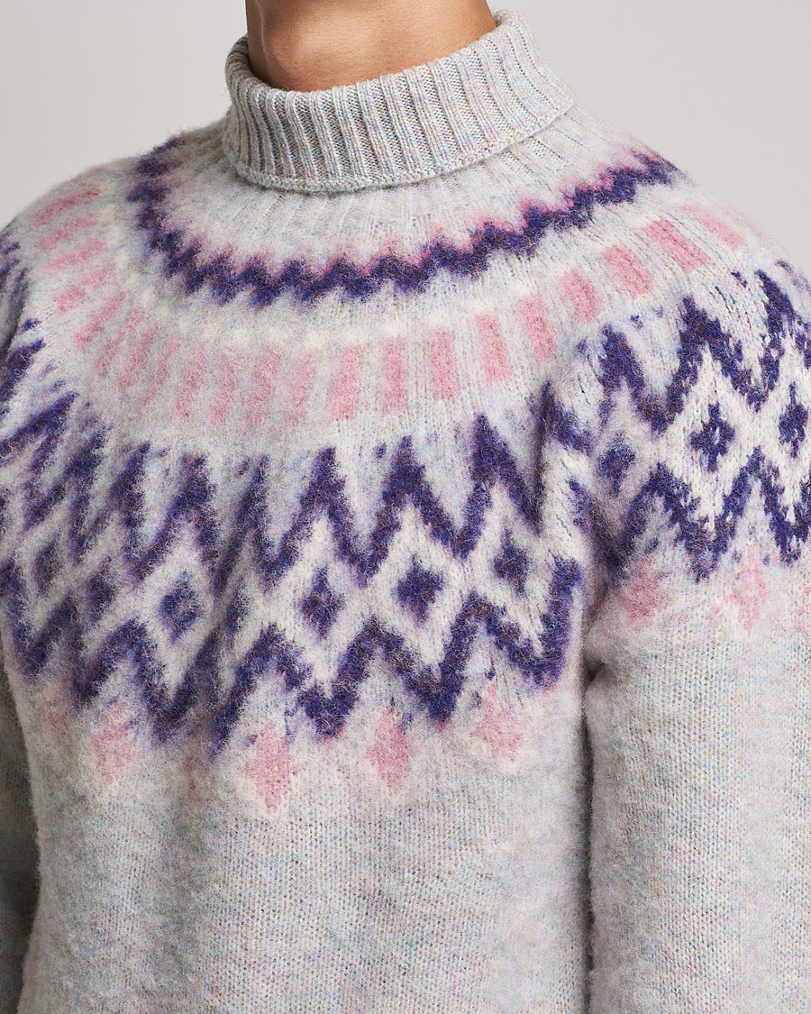 Heren | Truien | Howlin' | Brushed Wool Fair Isle Roll Neck Galaxy