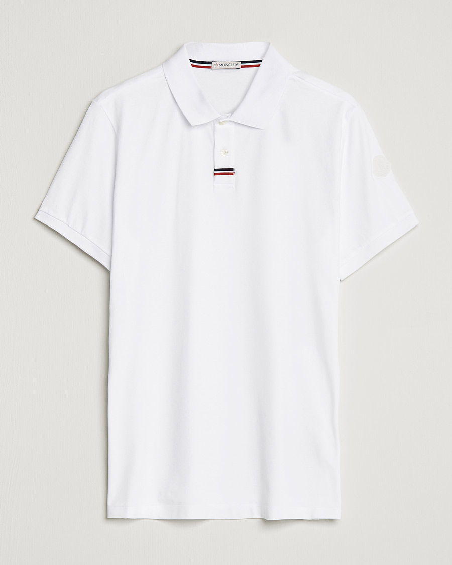 Heren | Polo's | Moncler | Tricolore Rib Polo White