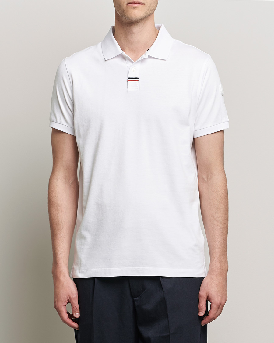 Heren | Polo's | Moncler | Tricolore Rib Polo White