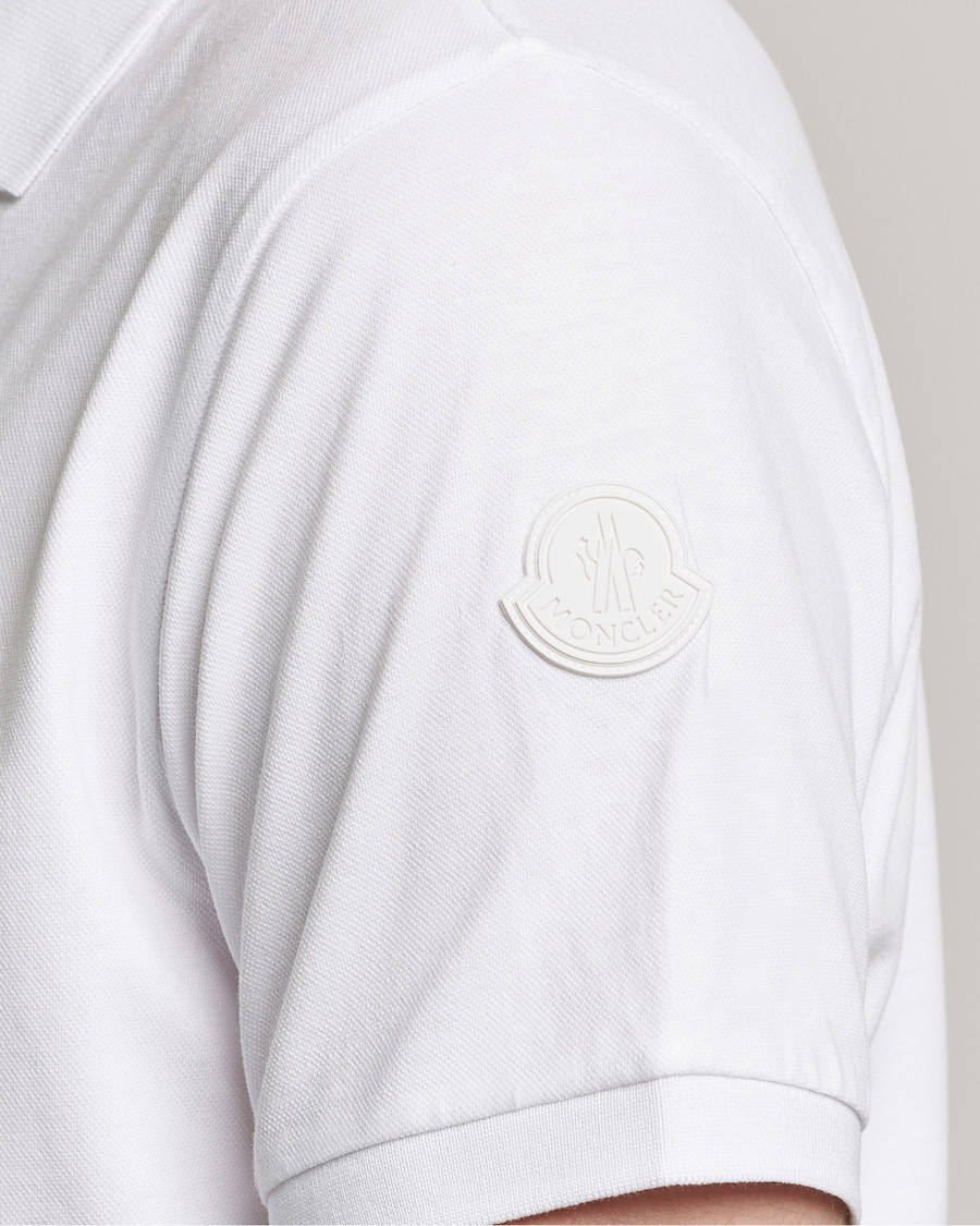 Heren | Polo's | Moncler | Tricolore Rib Polo White