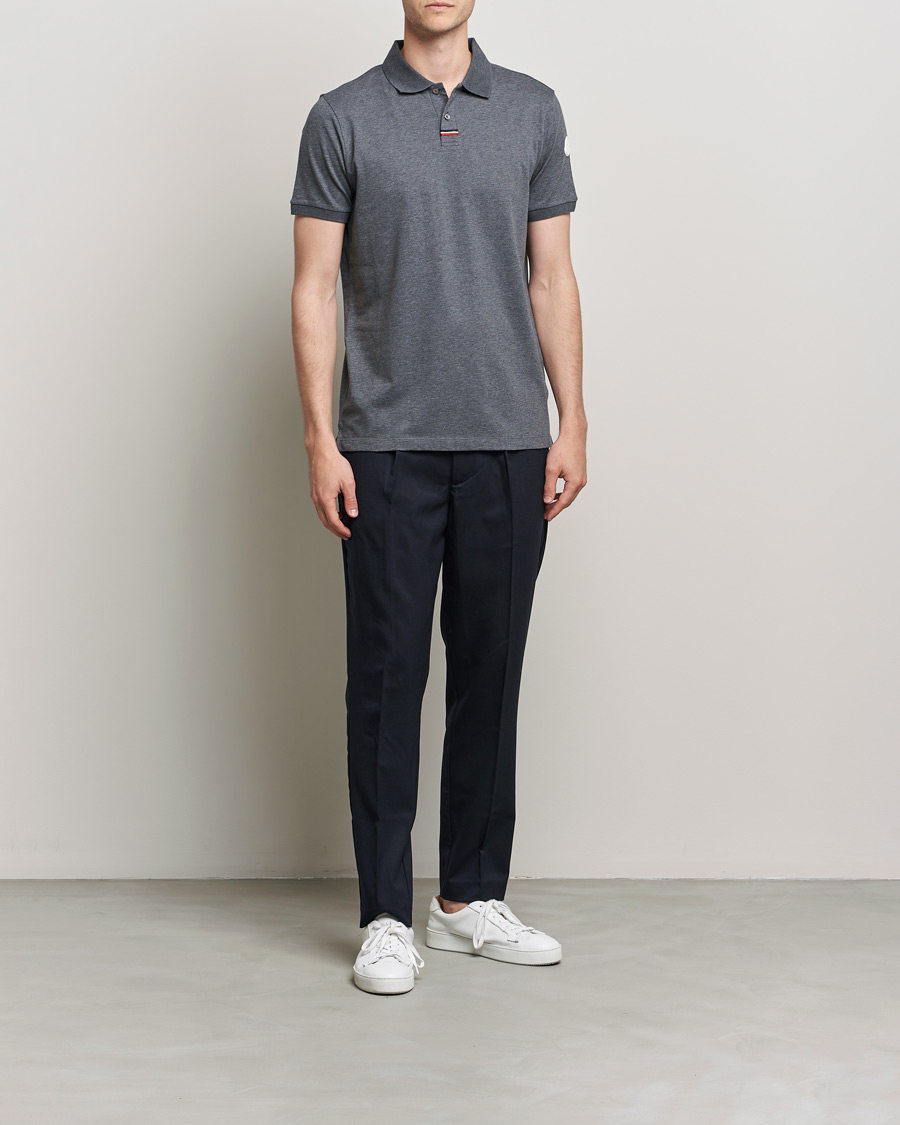 Heren | Polo's | Moncler | Tricolore Rib Polo Black