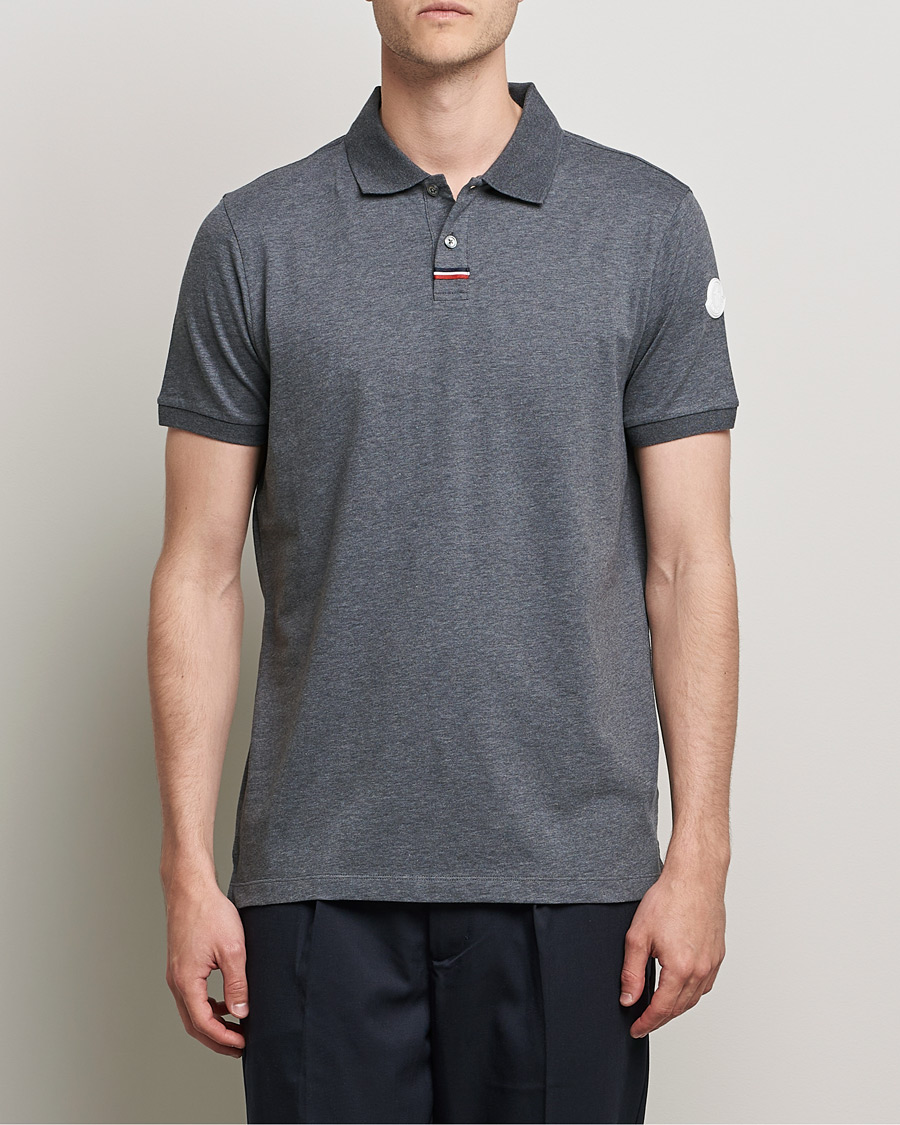 Heren | Polo's | Moncler | Tricolore Rib Polo Black