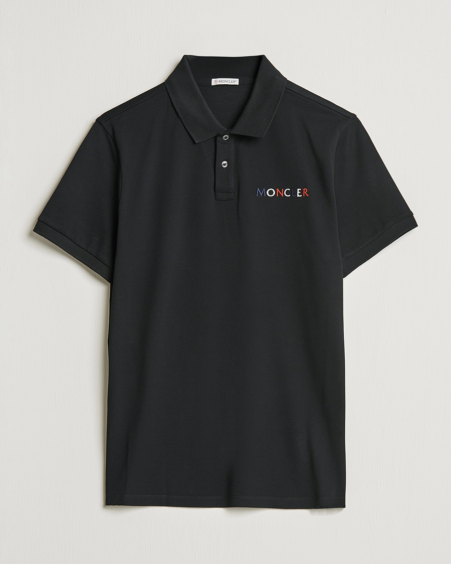 Heren | Polo's | Moncler | Logo Rib Polo Black