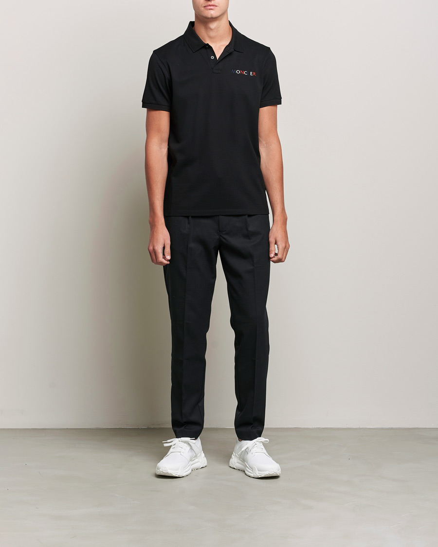 Heren | Polo's | Moncler | Logo Rib Polo Black