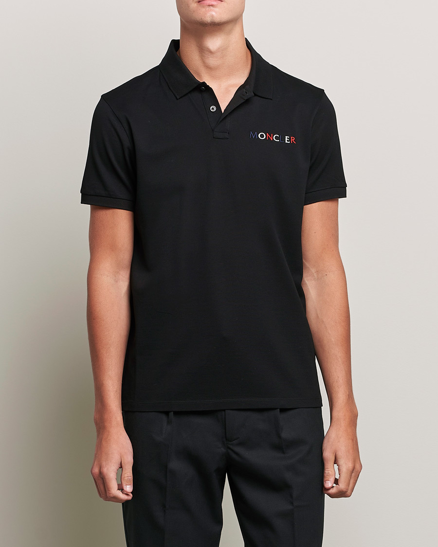Heren | Polo's | Moncler | Logo Rib Polo Black