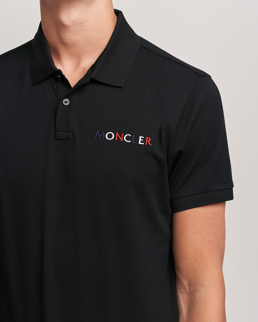 Heren | Polo's | Moncler | Logo Rib Polo Black