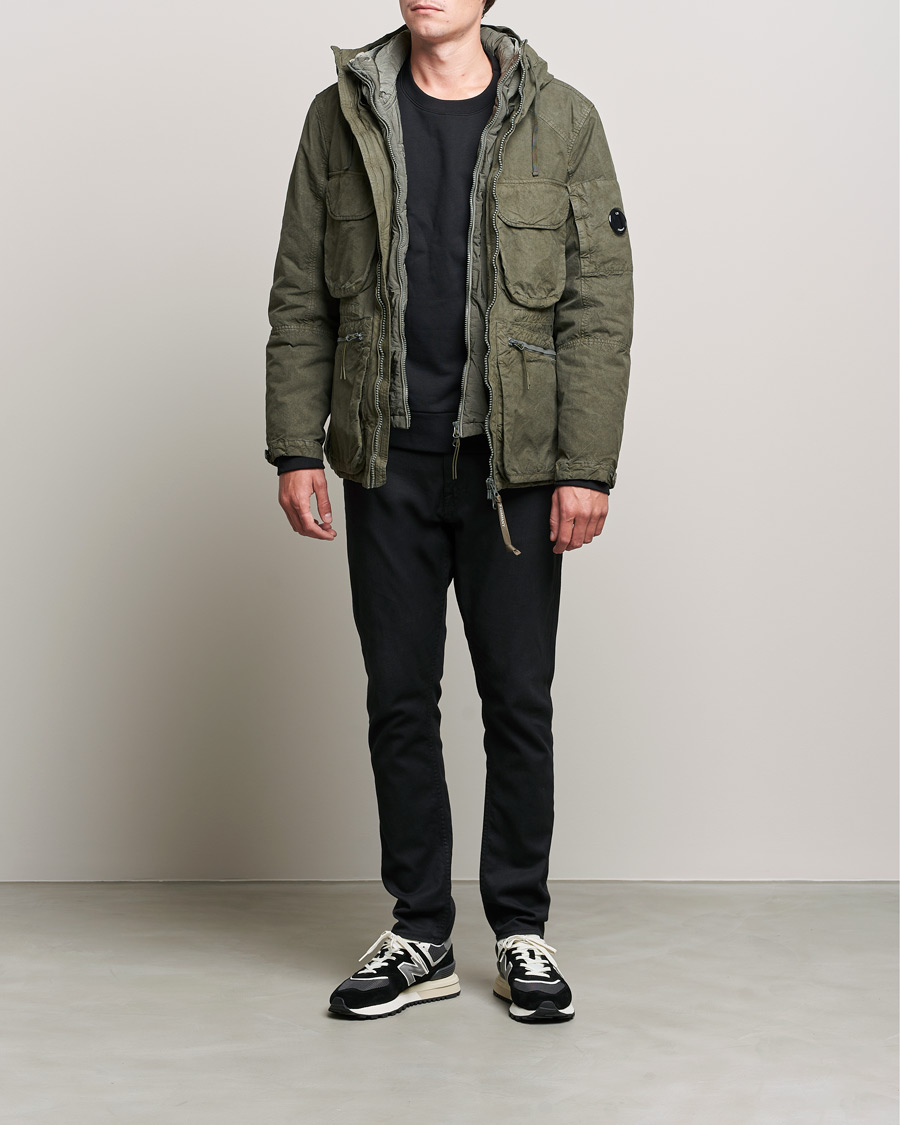 Heren | Jassen | C.P. Company | Ba-Tic Wax Resistance Two in One Jacket Dark Green