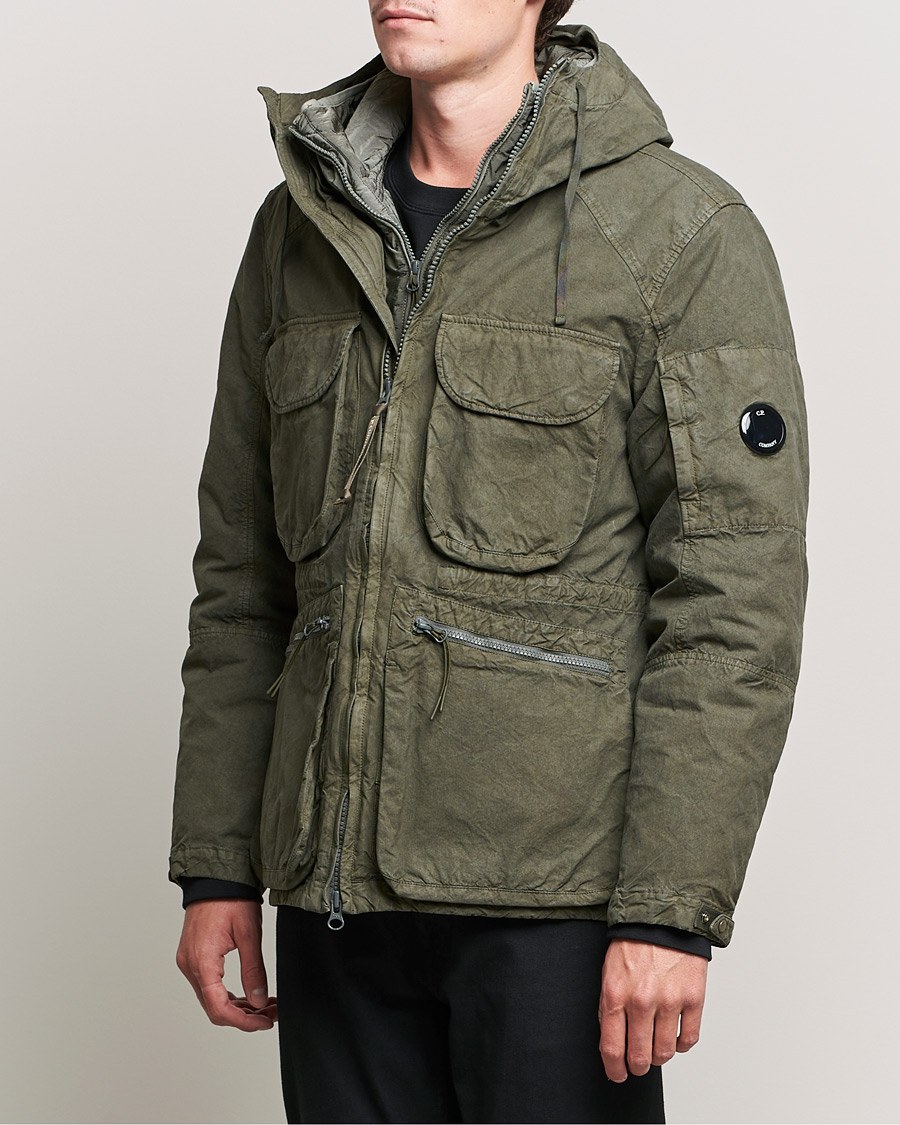 Heren | Jassen | C.P. Company | Ba-Tic Wax Resistance Two in One Jacket Dark Green