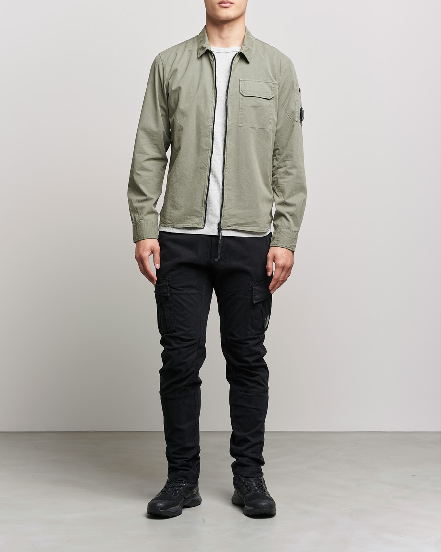 Heren | Broeken | C.P. Company | Stretch Satin Lens Cargo Pants Black