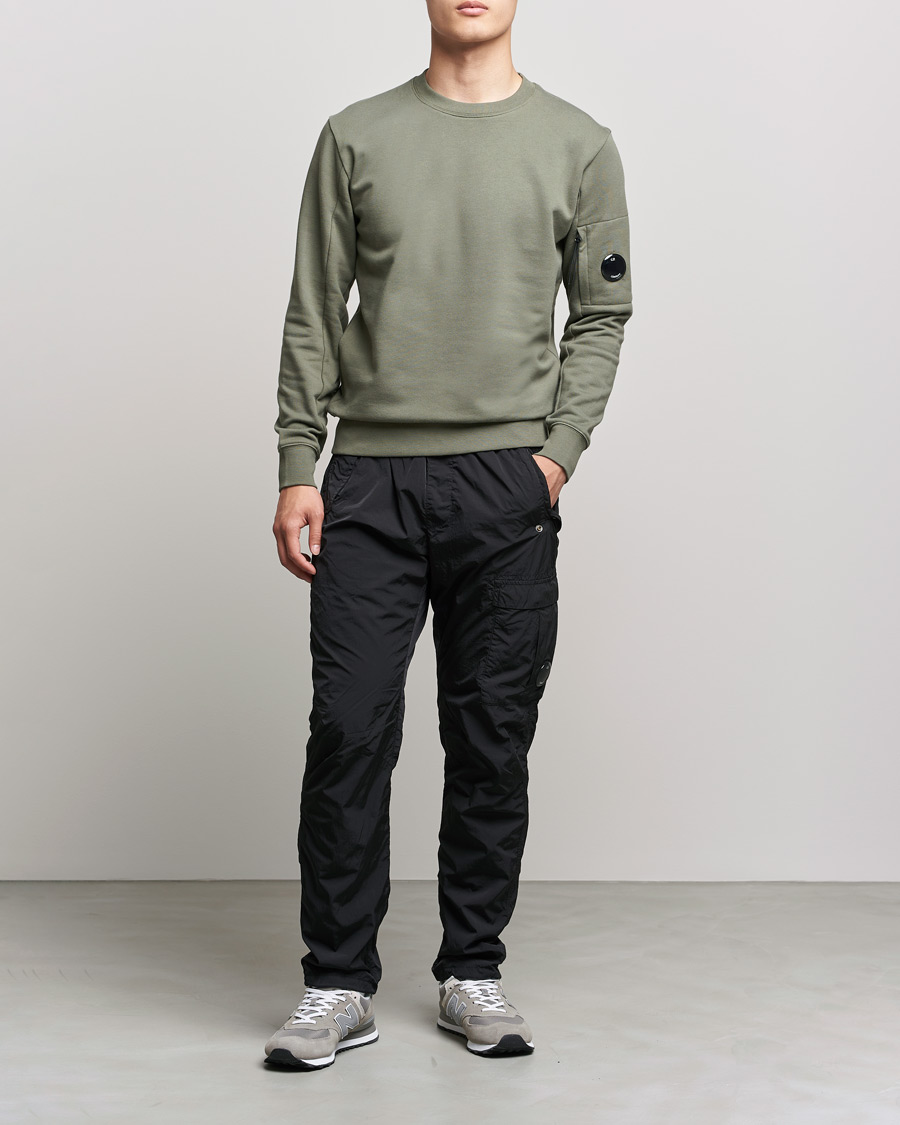 Heren | Truien | C.P. Company | Diagonal Raised Fleece Lens Sweatshirt Green