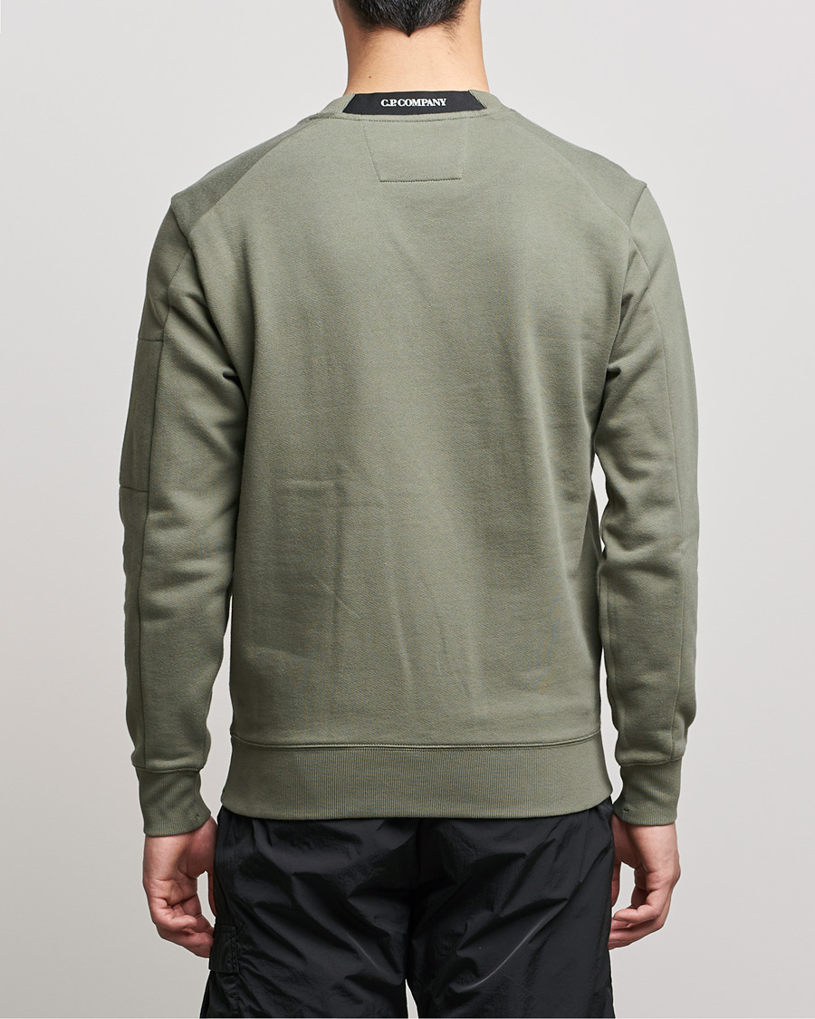 Heren | Truien | C.P. Company | Diagonal Raised Fleece Lens Sweatshirt Green