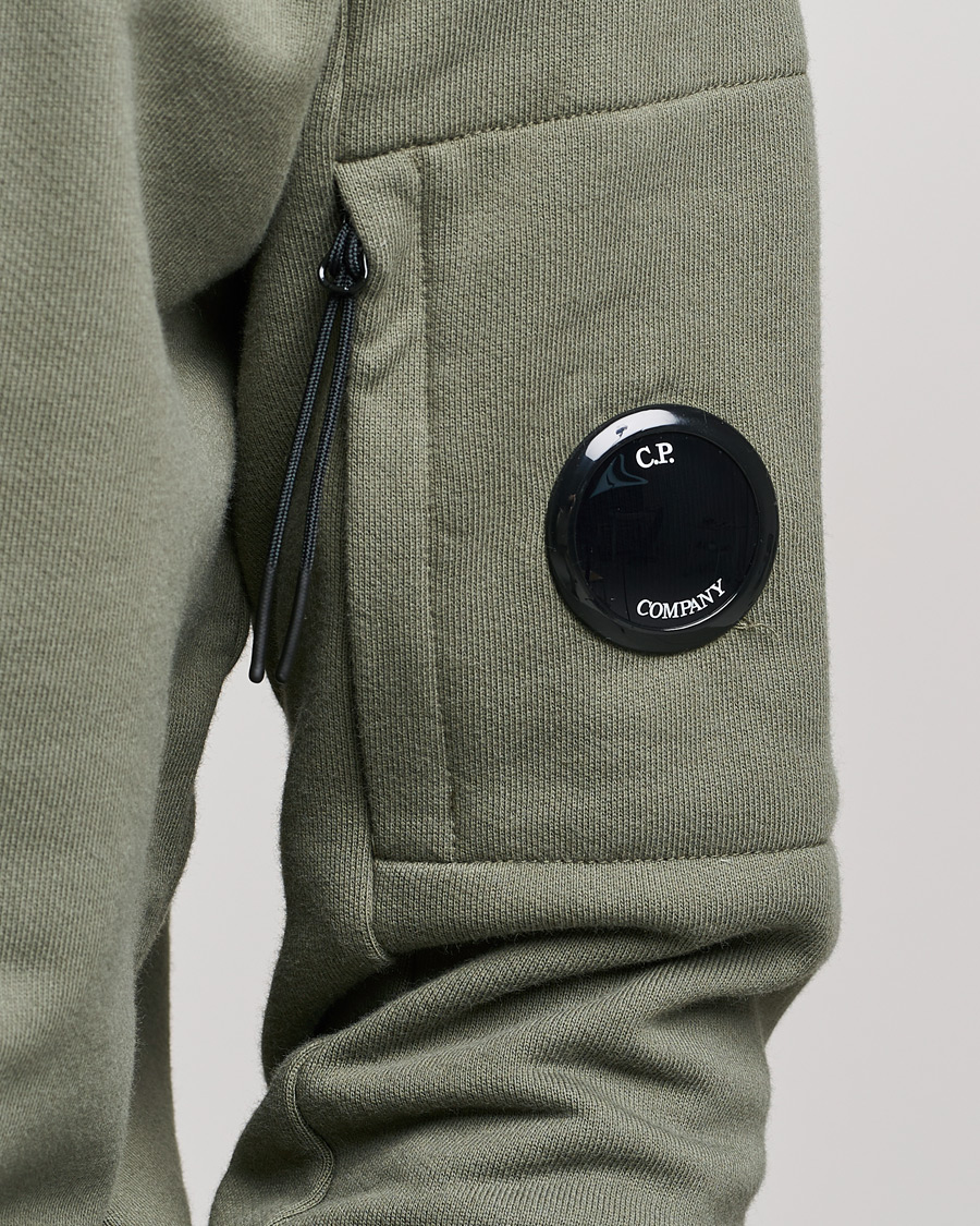 Heren | Truien | C.P. Company | Diagonal Raised Fleece Lens Sweatshirt Green