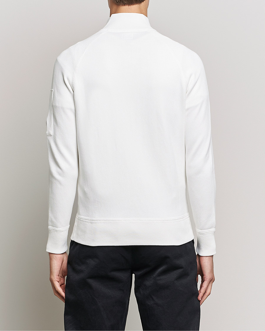 Heren | Truien | C.P. Company | Knitted Cotton Lens Half Zip White