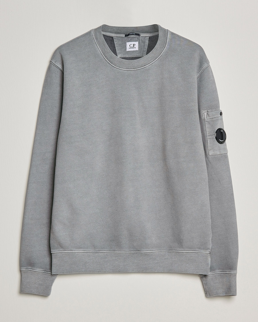 Heren | Truien | C.P. Company | Brushed Emerized Diagonal Fleece Sweat Grey