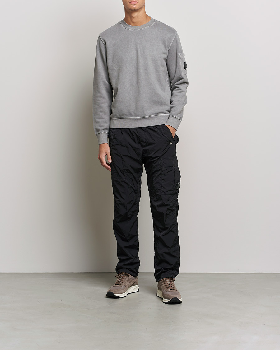 Heren | Truien | C.P. Company | Brushed Emerized Diagonal Fleece Sweat Grey