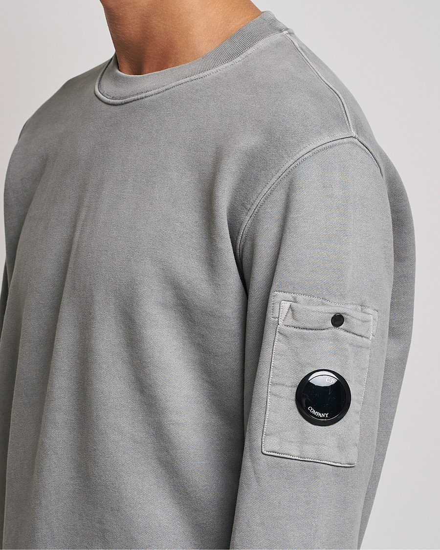 Heren | Truien | C.P. Company | Brushed Emerized Diagonal Fleece Sweat Grey