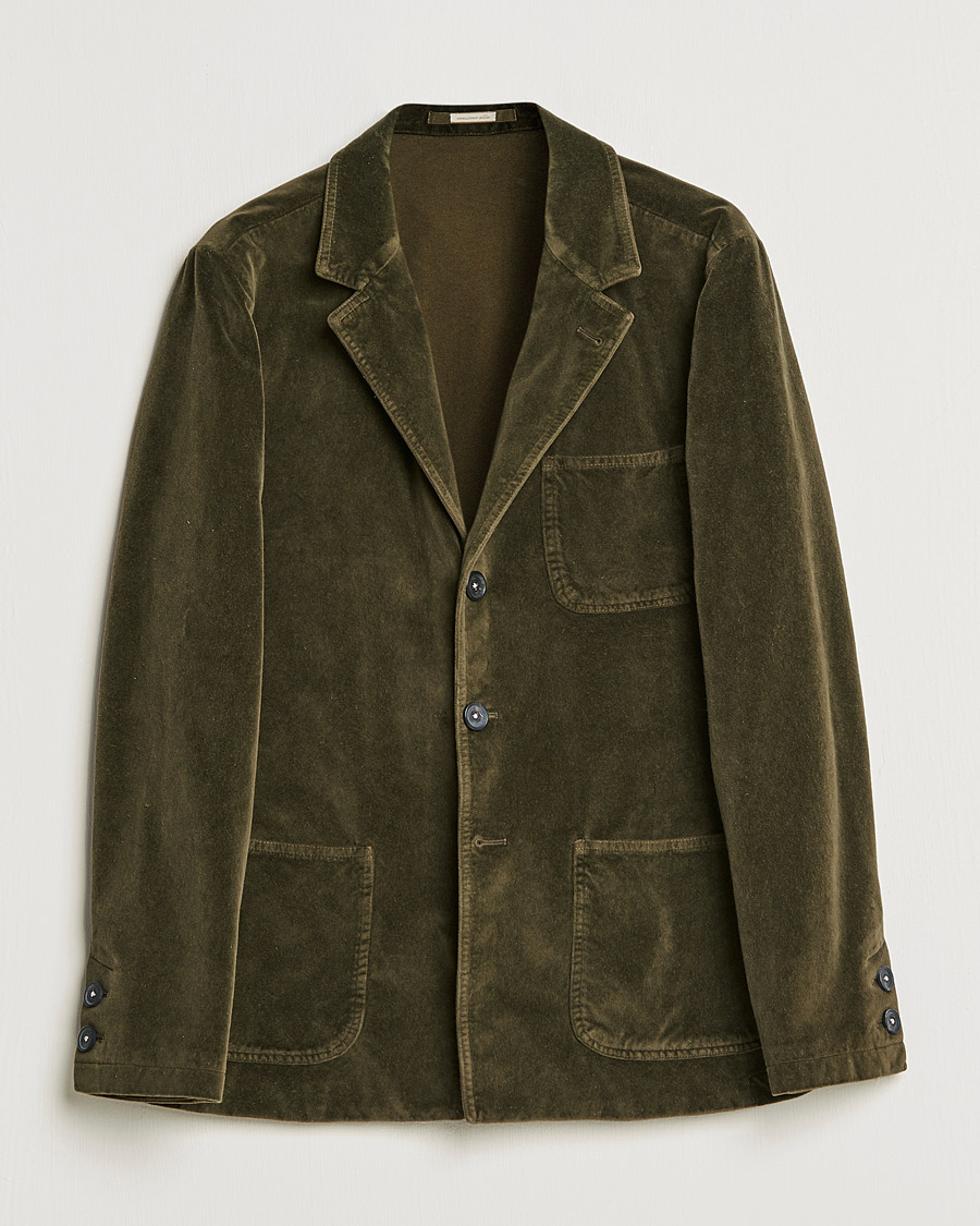 Heren | Blazers | Massimo Alba | Baglietto Velvet Jacket Military